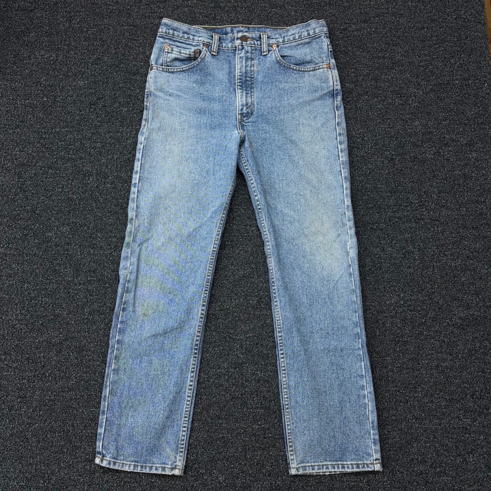 Vtg Levis 505‎ Regular Fit Jeans Mens 31x30 Tag 34x30 Blue Denim Made in Canada
